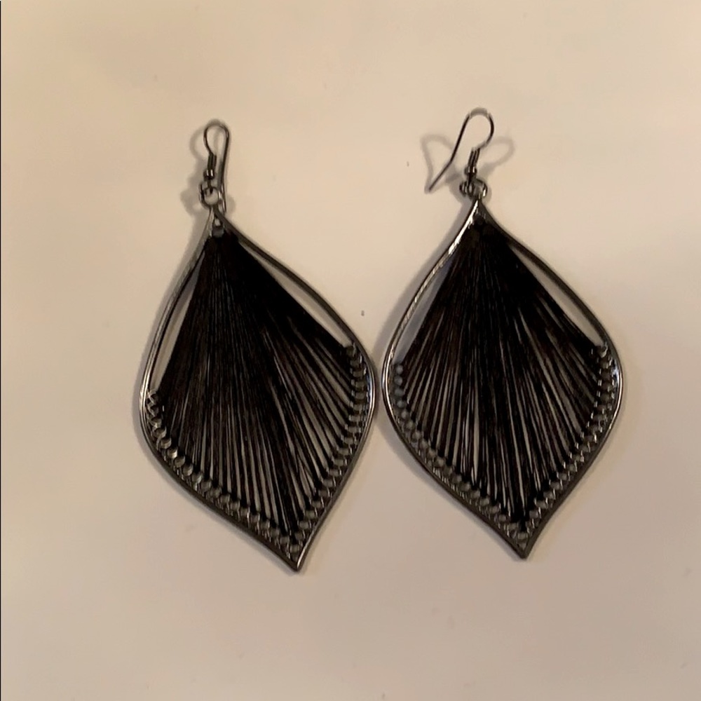 Black Thread Earrings